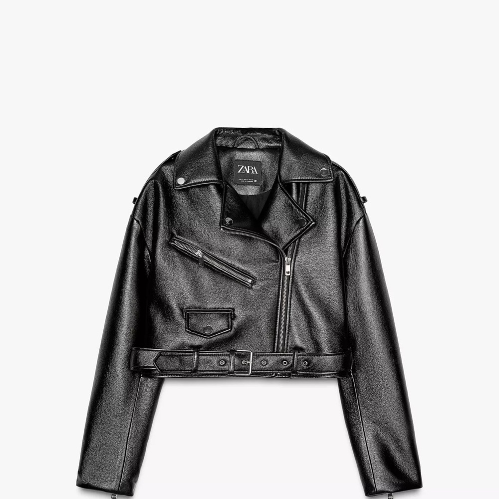 Zara Women's Black Leather Jacket